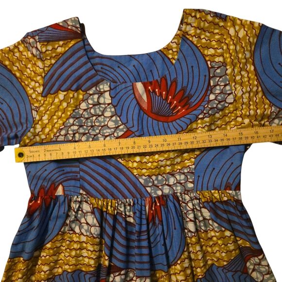 Art To Wear Artsy Maxi Dress Small Thick Cotton Fall School Tiered Ruffle Modest - Picture 3 of 6